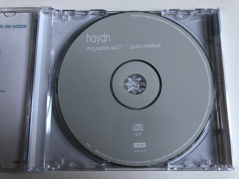 Haydn - String Quartets Opus 77 - Quatuor Mosaïques / Naïve Audio CD 2000 / E 8800