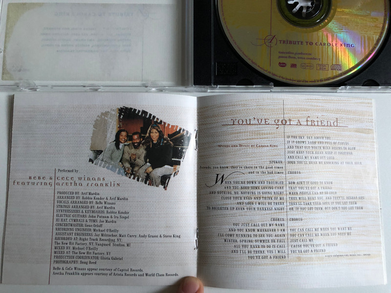 Tapestry Revisited: A Tribute To Carole King / Featuring: Celine Dion, Rod Stewart, Eternal, All -4- One, Bee Gees, Richard Marx, Aretha Franklin, Amy Grant, Curtis Stigers, BeBe & CeCe Winans, Blessid Union Of Souls / Lava Audio CD 1995 / 7567-92604-2