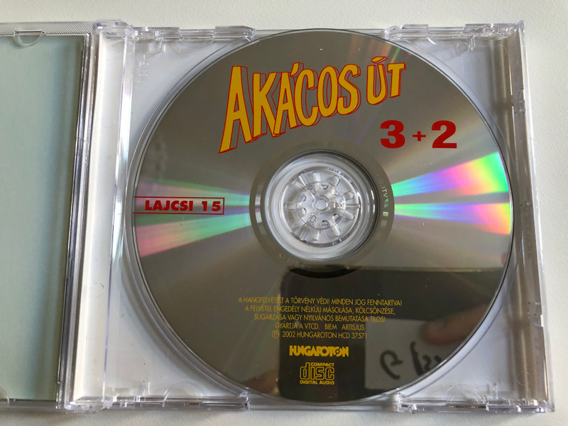 3 + 2 - Akacos Ut / Lagzi Lajcsi 15 / Mulatos slagerek a notak / Hungaroton Audio CD 2002 / HCD 37571