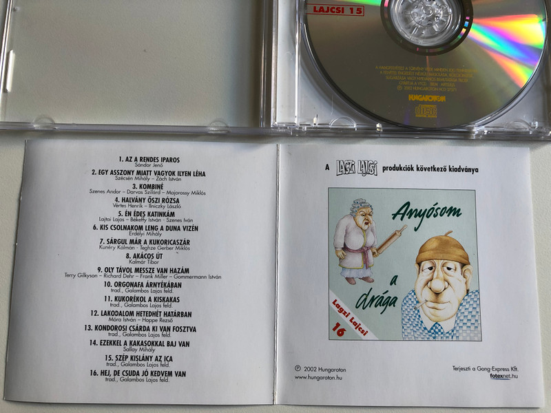 3 + 2 - Akacos Ut / Lagzi Lajcsi 15 / Mulatos slagerek a notak / Hungaroton Audio CD 2002 / HCD 37571