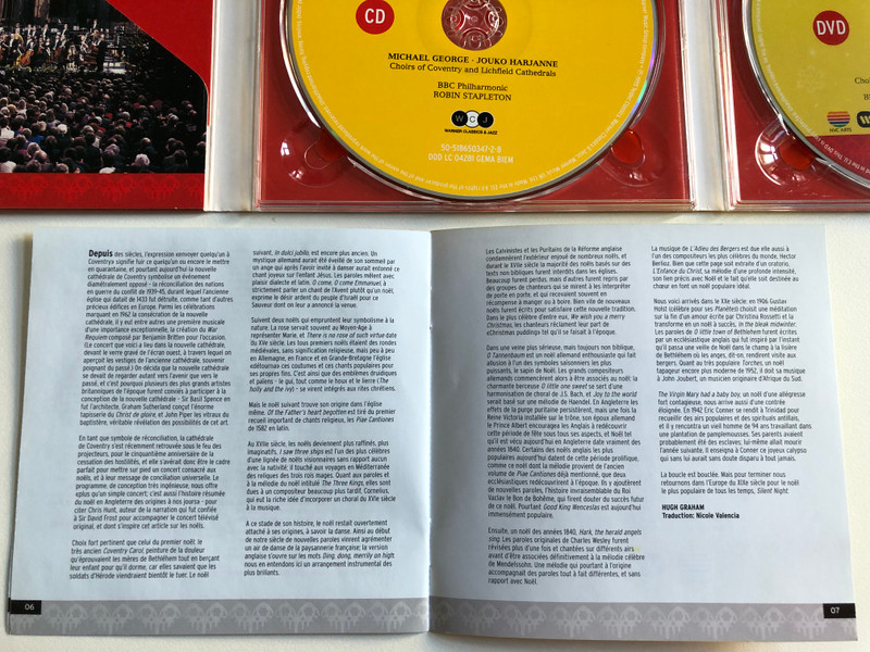 Christmas Carols with Kiri Te Kanawa / The audio recording on CD, with the concert on DVD / Warner Classic Audio CD + DVD CD 2004 / 50-518650347-2-8