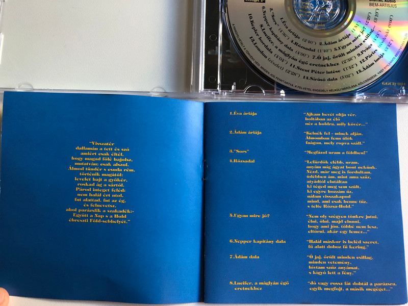 Papp Gyula, Marno János – Az Első Sírásó - Rockopera (Részletek) / Madack Imre ''Az ember tragediaja'' eimu muve alapjan / Golden Group Audio CD 1998 / GGCD 001
