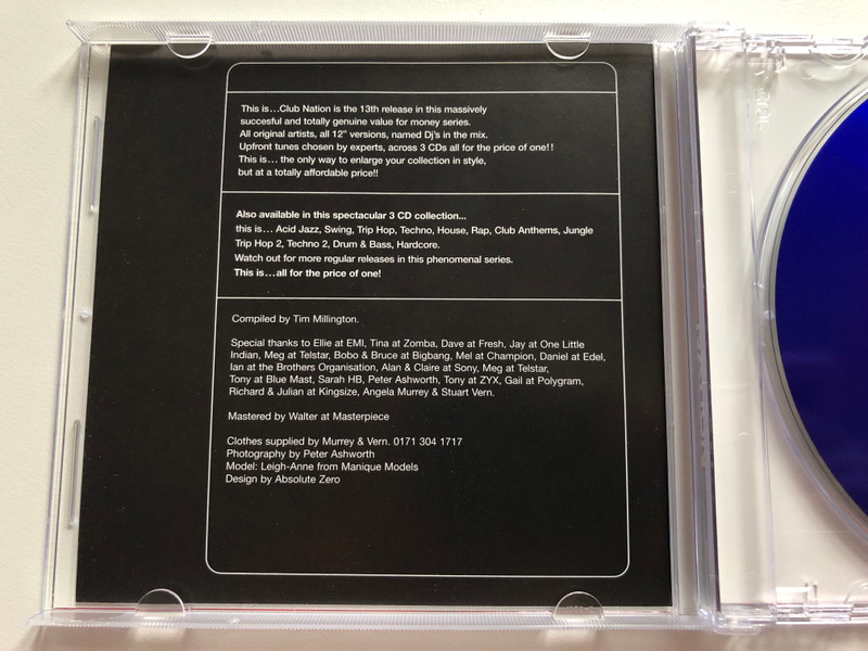 This Is... Club Nation / Sash, Rosie Gaines, Chicane, Sneaker Pimps, Strike, The Course, Basement Jaxx, Robin S., Apollo 440, Ca$ino, Smoke City, Amen, Armand Van Helden, Up Yer Ronson... / Beechwood Music 3x Audio CD, Box Set / BEBOXCD13