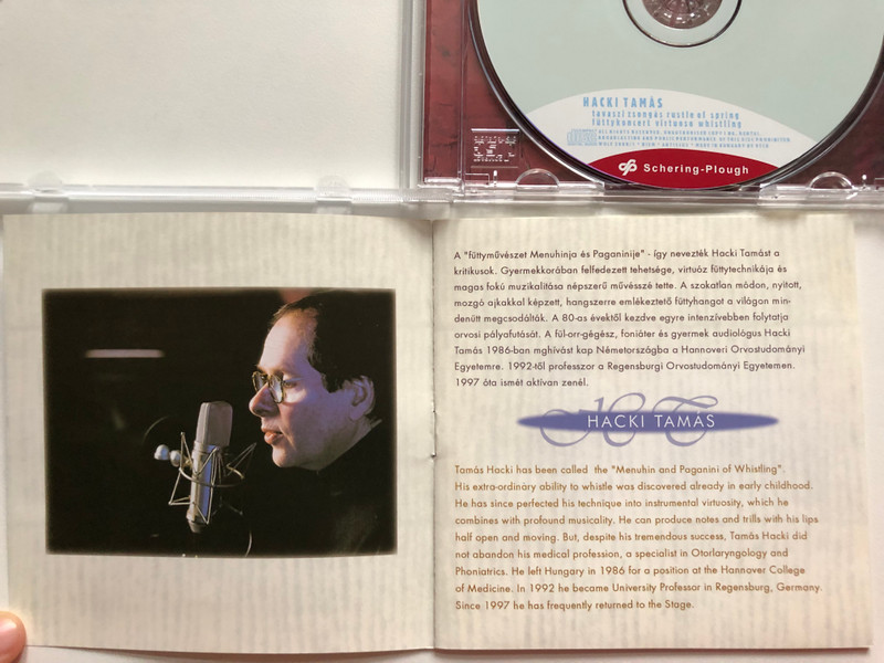 Hacki Tamás – Tavaszi Zsongás Füttykoncert Rustle Of Spring Virtuoso Whistling / Wolf Audio CD 2001 / wolf2001/1