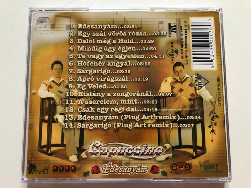 Capuccino – Édesanyám / Zebra Audio CD 2004 / 982 003-6