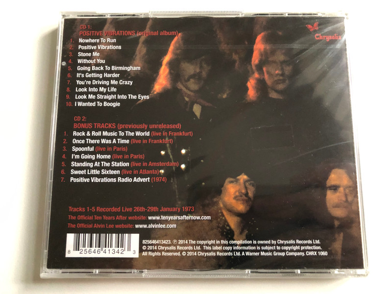 Positive Vibrations - Ten Years After / Chrysalis Records Ltd. 2x Audio CD 2014 / CHRX 1060