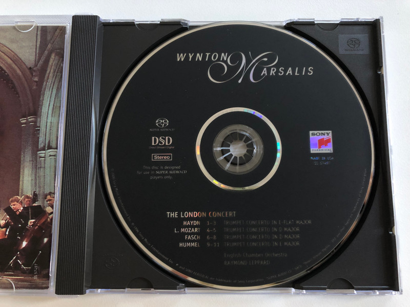 Wynton Marsalis – The London Concert / Haydn, Hummel, L. Mozart / English Chamber Orchestra, Raymond Leppard / Sony Classical Audio CD 2000 Stereo / SS 57497 