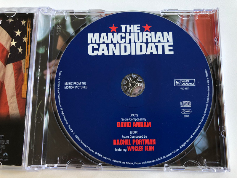 The Manchurian Candidate (Music From The Motion Picture) / Original Score Composed by Rachel Portman featuring Wyclef Jean / Varèse Sarabande Audio CD 2004 / VSD-6603