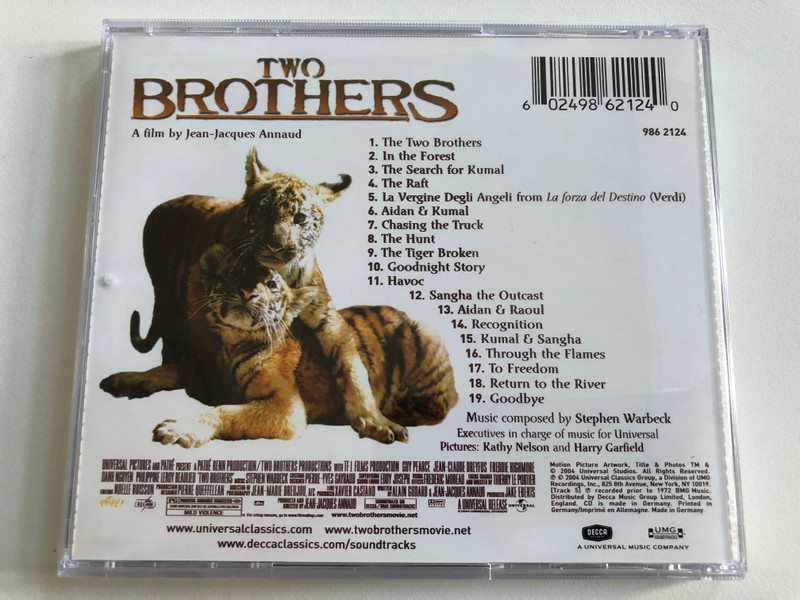 Two Brothers (Original Motion Picture Soundtrack) - Music by Stephen Warbeck / Decca Audio CD 2004 / 986 2124