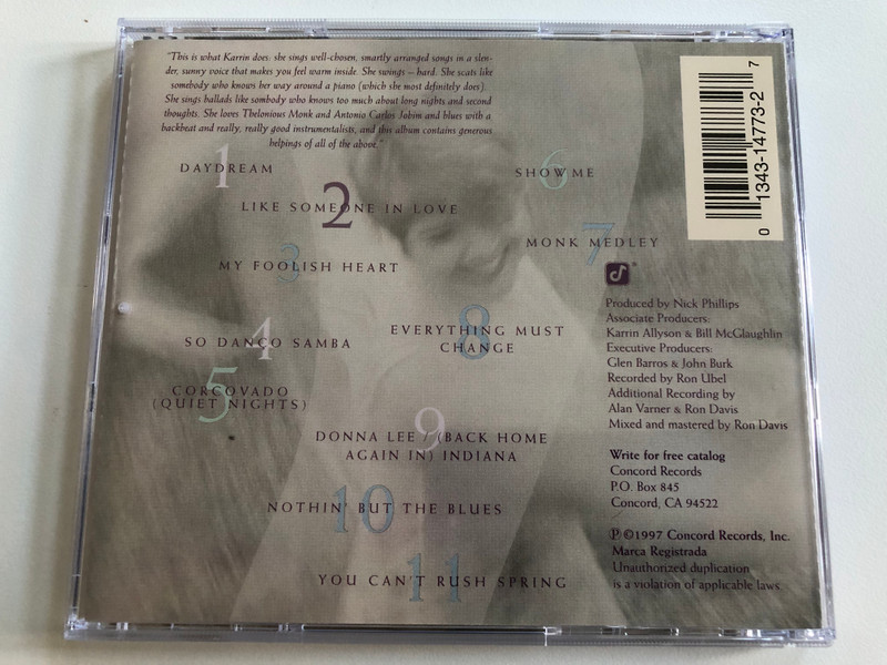 Karrin Allyson – Daydream / Concord Jazz Audio CD 1997 / CCD-4773-2 
