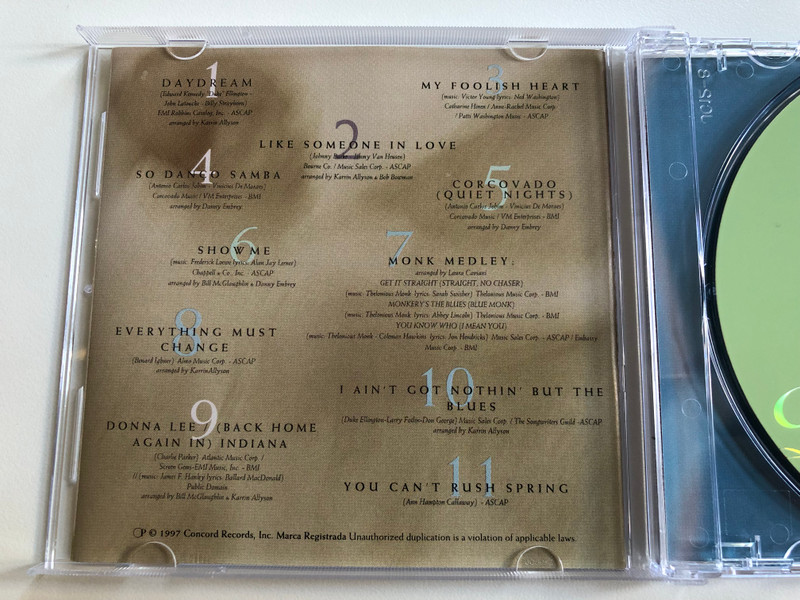 Karrin Allyson – Daydream / Concord Jazz Audio CD 1997 / CCD-4773-2 