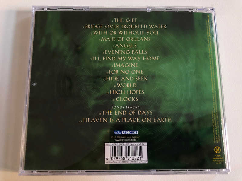 Gregorian – Masters Of Chant Chapter IV / Limited Edition Incl. 2 Bonus Tracks / The Original / Edel Records Audio CD 2003 / 0151282ERE
