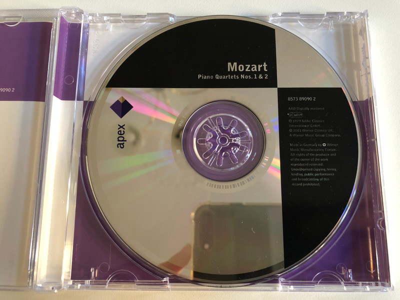 Mozart - Piano Quartets Nr.1 & Nr. 2 / Éder Quartet, Dezső Ránki / Apex Audio CD 2001 / 8573 89090 2