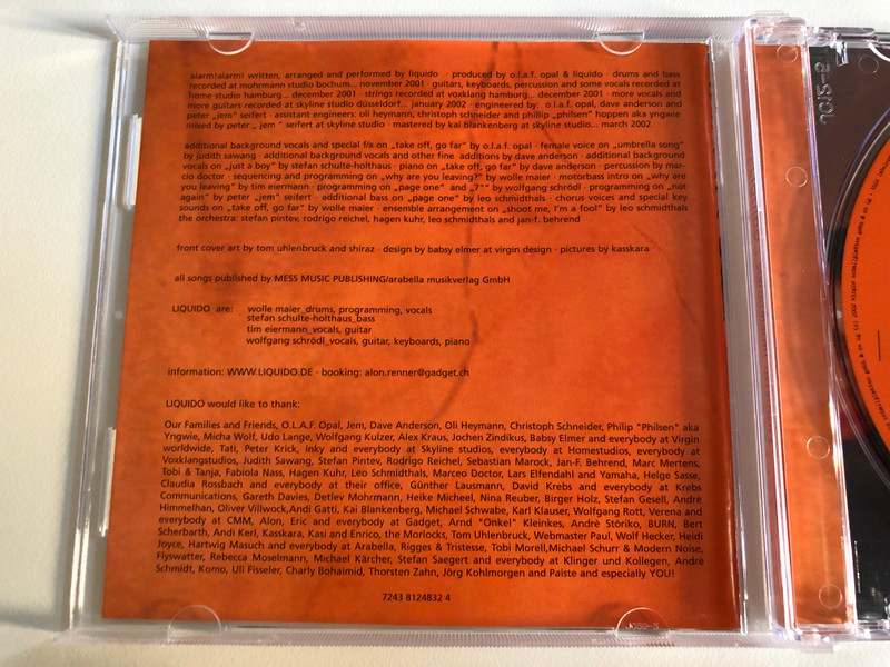 Liquido – Alarm! Alarm! / Virgin Audio CD 2002 / 7243 8124832 4