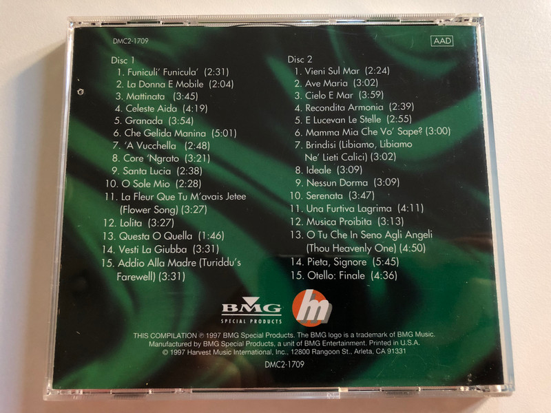 Mario Lanza Encore! - Greatest Arias & Operatic Favorites / BMG 2x Audio CD 1997 / DMC2-1709