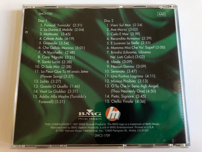 Mario Lanza Encore! - Greatest Arias & Operatic Favorites / BMG 2x Audio CD 1997 / DMC2-1709