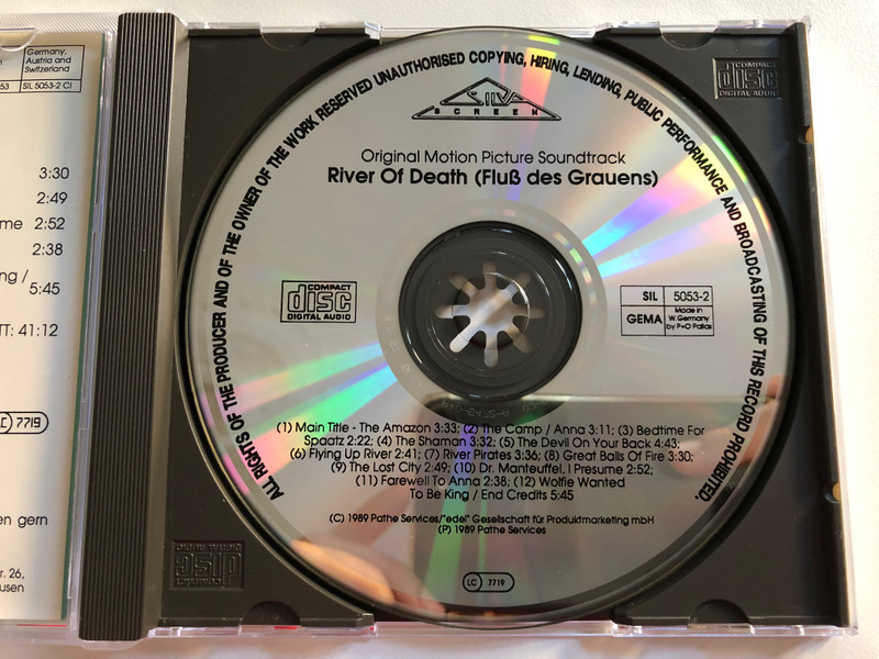 River Of Death (Original Motion Picture Soundtrack) / Silva Screen Audio CD 1989 / SIL 5053-2