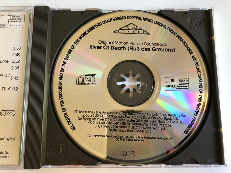 River Of Death (Original Motion Picture Soundtrack) / Silva Screen Audio CD 1989 / SIL 5053-2