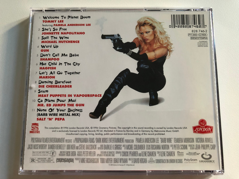 Pamela Anderson Lee Is Barb Wire (Original Motion Picture Soundtrack Album) / London Records Audio CD 1996 / 828 746-2