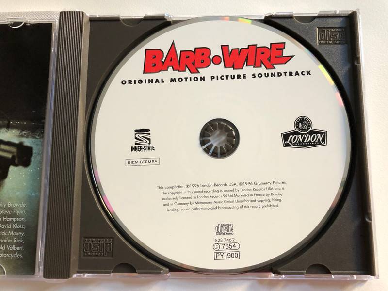 Pamela Anderson Lee Is Barb Wire (Original Motion Picture Soundtrack Album) / London Records Audio CD 1996 / 828 746-2