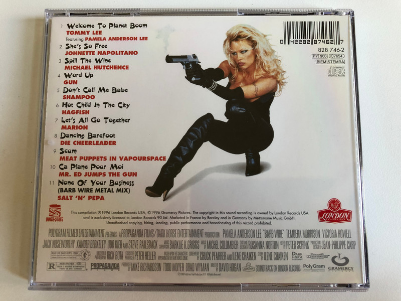 Pamela Anderson Lee Is Barb Wire (Original Motion Picture Soundtrack Album) / London Records Audio CD 1996 / 828 746-2