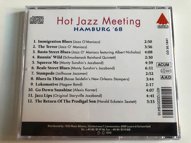 Hot Jazz Meeting Hamburg Vol. 1 / The Terror, Beale Street Blues, Go Down Sunshine, Jazz Lips, u.a. / Digital Remastered Jazz Edition / Pastels Audio CD 1995 / CD 20.1641