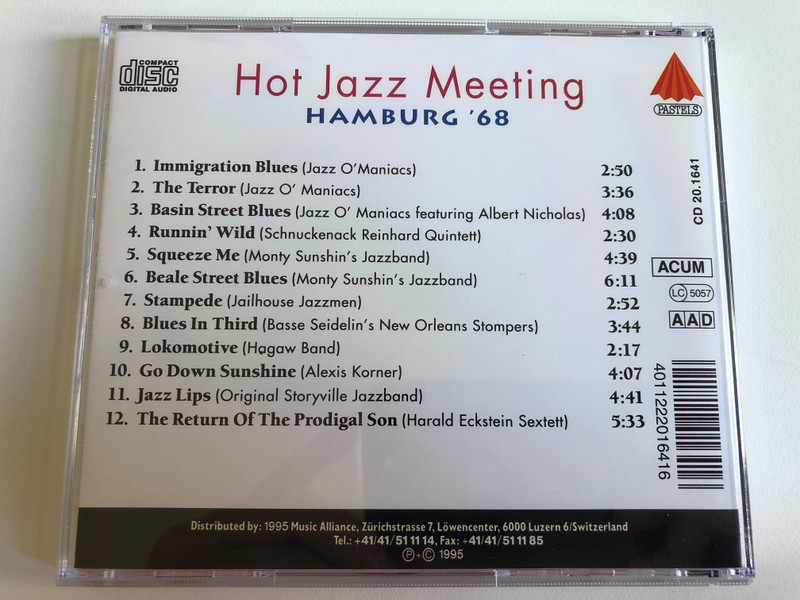 Hot Jazz Meeting Hamburg Vol. 1 / The Terror, Beale Street Blues, Go Down Sunshine, Jazz Lips, u.a. / Digital Remastered Jazz Edition / Pastels Audio CD 1995 / CD 20.1641