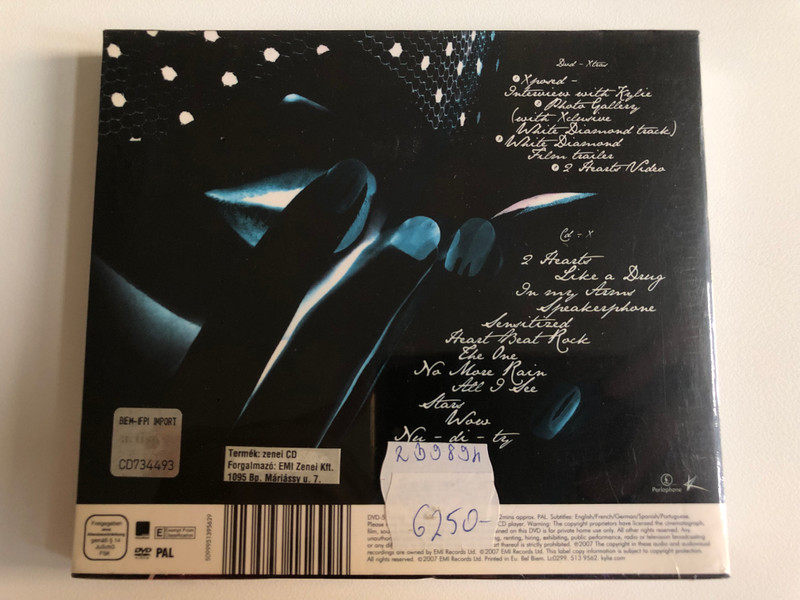 Kylie – X / Special Edition CD & DVD - Featuring The Single 2 Hearts / DVD Contains Interview With Kylie, Photo Gallery With Exclusive Track, 2 Hearts Video & Film Trailer For White Diamond / Parlophone Audio CD + DVD / 5099951395629