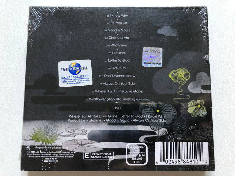 Sheryl Crow – Wildflower / Features the singles ''Good Is Good'' and ''I Know Why'', Contains limited edition DVD with acoustic performances of brand new songs in 5.1! / A&M Records Audio CD + DVD 2005 / 0602498848104