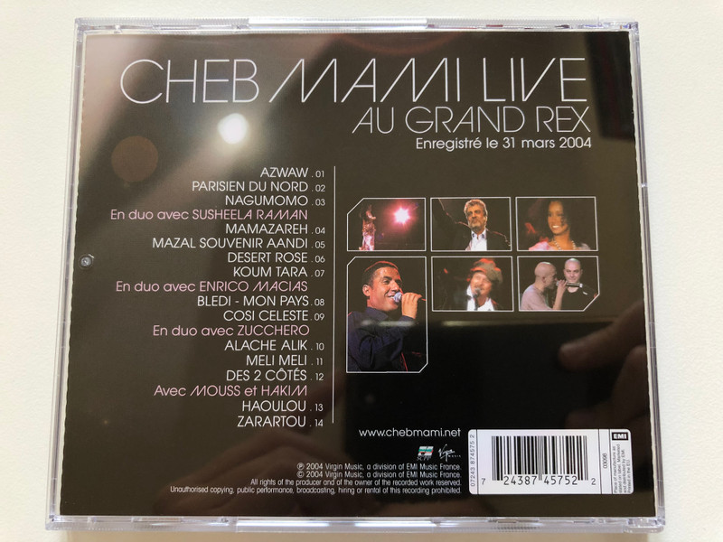 Cheb Mami – Live Au Grand Rex 2004 / Virgin Audio CD 2004 / 72438745752