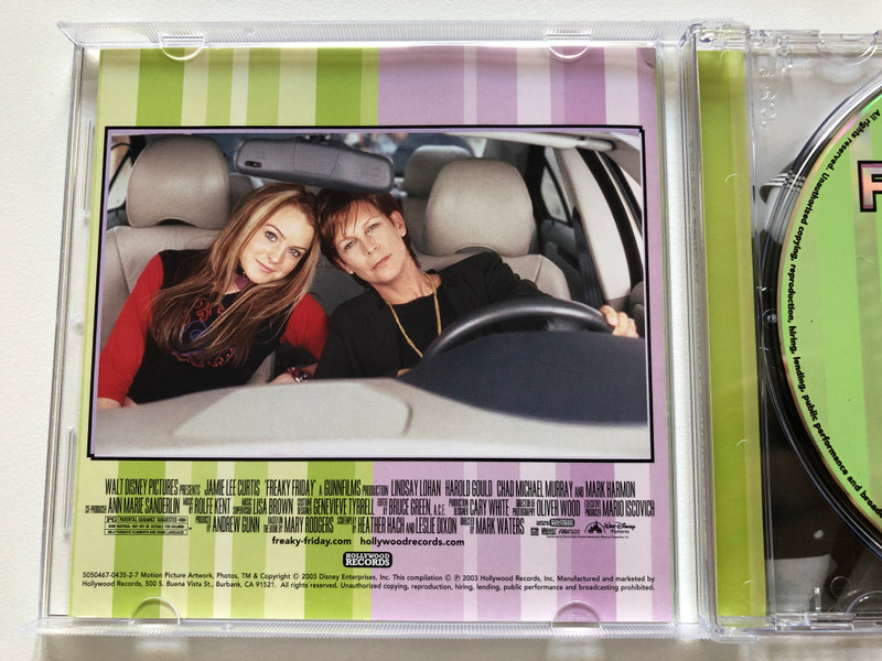 Freaky Friday (Walt Disney Pictures Presents) - Original Soundtrack / Simple Plan, American Hi-Fi, The Donnas, Bowling For Soup, Lillix, Andrew W.K., Joey Ramone, Lindsay Lohan, Diffuser / Hollywood Records Audio CD 2003 / 5050467-0435-2-7