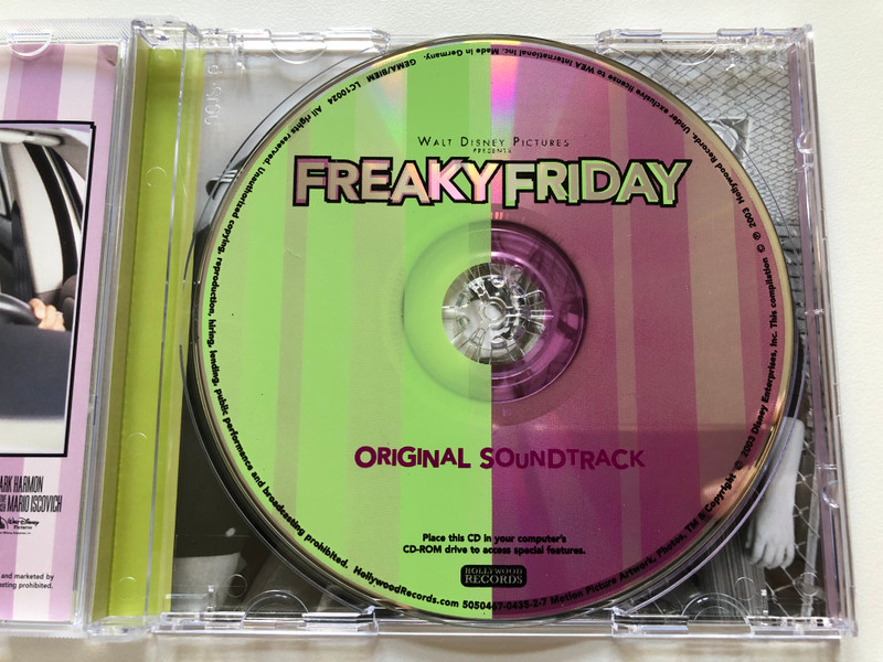Freaky Friday (Walt Disney Pictures Presents) - Original Soundtrack / Simple Plan, American Hi-Fi, The Donnas, Bowling For Soup, Lillix, Andrew W.K., Joey Ramone, Lindsay Lohan, Diffuser / Hollywood Records Audio CD 2003 / 5050467-0435-2-7