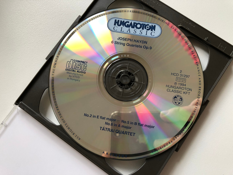 Joseph Haydn - 6 String Quartets Op.9 - Tátrai Quartet / Hungaroton Classic 2x Audio CD 1994 Stereo / HCD 31296-97