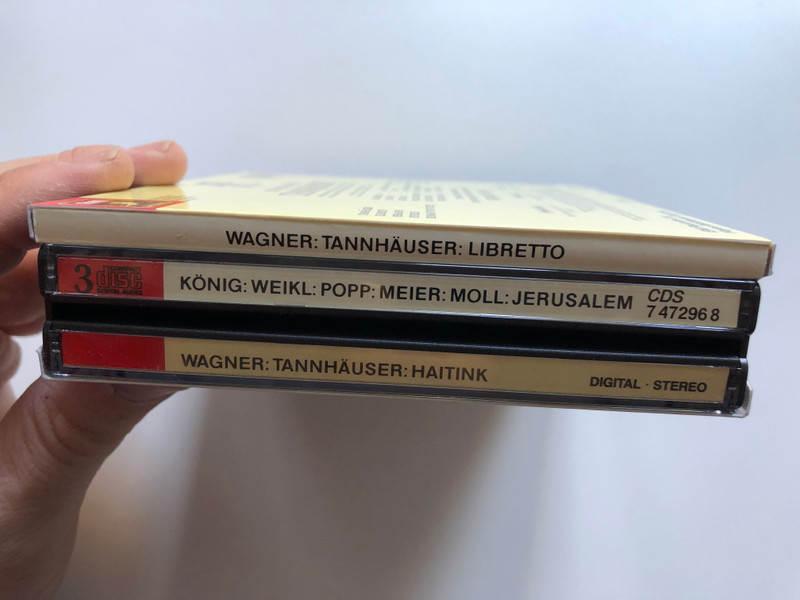 Wagner: Tannhäuser / Klaus König, Lucia Popp, Bernard Haitink, Waltraud Meier, Kurt Moll / Siegfried Jerusalem, Walton Groenroos, Donald Litaker, Rainer Scholze, Gabriele Sima / EMI Records Ltd. 3x Audio CD 1985 Stereo / 747296 8