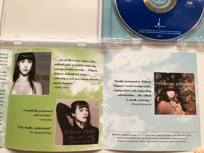 Rebecca Pidgeon – Retrospective / Chesky Records Audio CD 2003 Stereo / SACD242