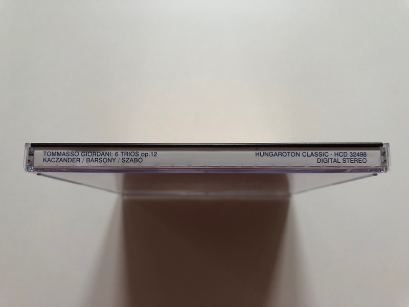 Tommaso Giordani - 6 Trios For German Flute, viola and cello op. 12 / Orsolya Kaczander, Peter Barsony, Peter Szabo / Hungaroton Classic Audio CD 2008 Stereo / HCD 32498