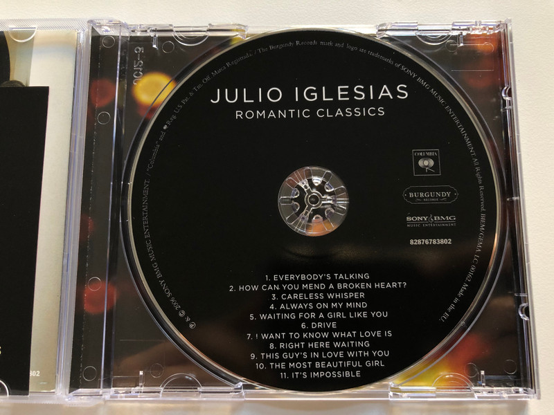 Julio Iglesias – Romantic Classics / Columbia Audio CD 2006 / 82876783802
