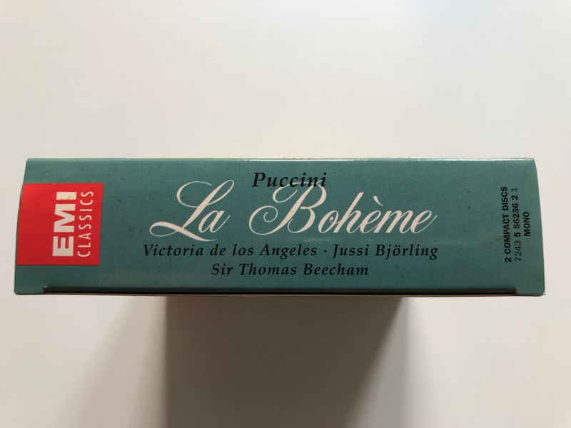 Puccini - La Bohème / Victoria De Los Angeles, Jussi Björling, Sir Thomas Beecham / EMI 1897-1997 100 Years Of Great Music / EMI Classics 2x Audio CD 1997 Mono / 724355623621