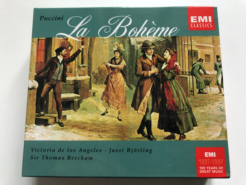 Puccini - La Bohème / Victoria De Los Angeles, Jussi Björling, Sir Thomas Beecham / EMI 1897-1997 100 Years Of Great Music / EMI Classics 2x Audio CD 1997 Mono / 724355623621