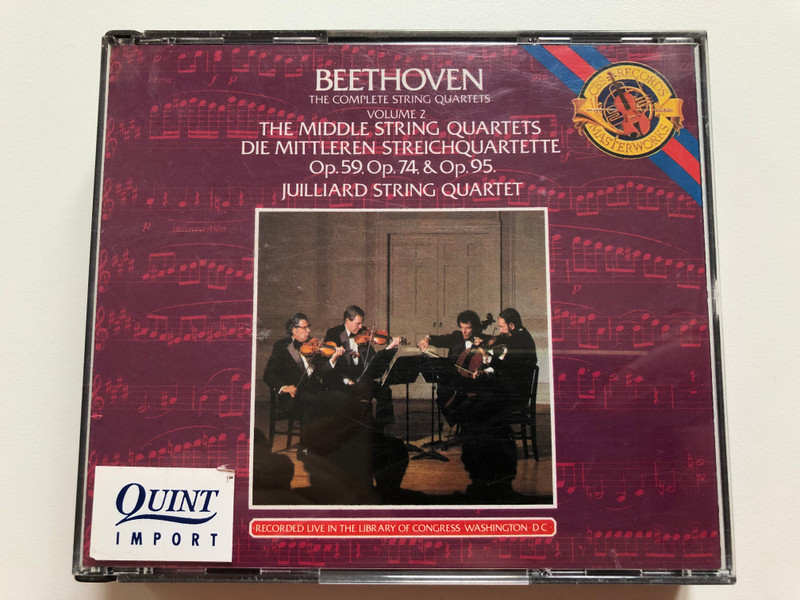 Beethoven - The Complete String Quartets Volume 2: The Middle String Quartets, Die Mittleren Streichquartette Op. 59, Op. 74 & Op. 95. - Juilliard String Quartet / CBS Masterworks 3x Audio CD / M3K 37869