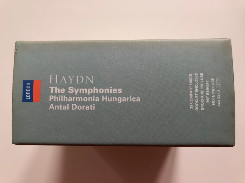 Haydn - The Symphonies - Philharmonia Hungarica, Antal Dorati / London Records 33x Audio CD 1996, Box Set / 448 531-2