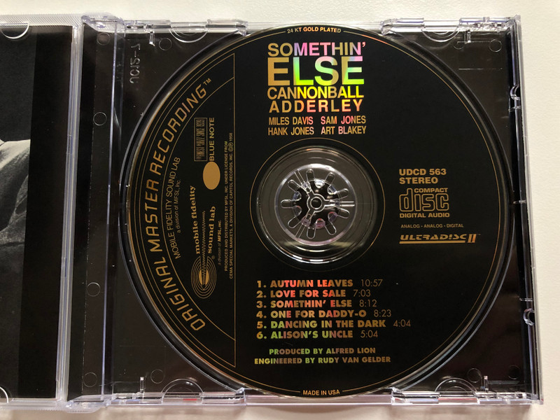 Somethin' Else - Cannonball Adderley - Miles Davis, Hank Jones, Sam Jones, Art Blakey (Original Master Recording) / Mobile Fidelity Sound Lab Audio CD Stereo / UDCD 563