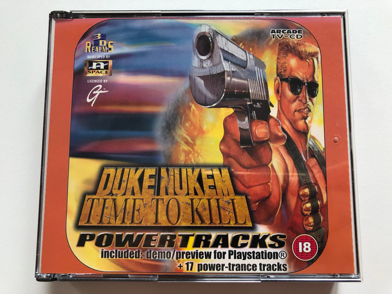 Duke Nukem - Time To Kill - Powertracks / Includes: demo/preiview for Playstation + 17 power-trance tracks / Arcade Audio CD + Playstation CD 1998 / 2107000 