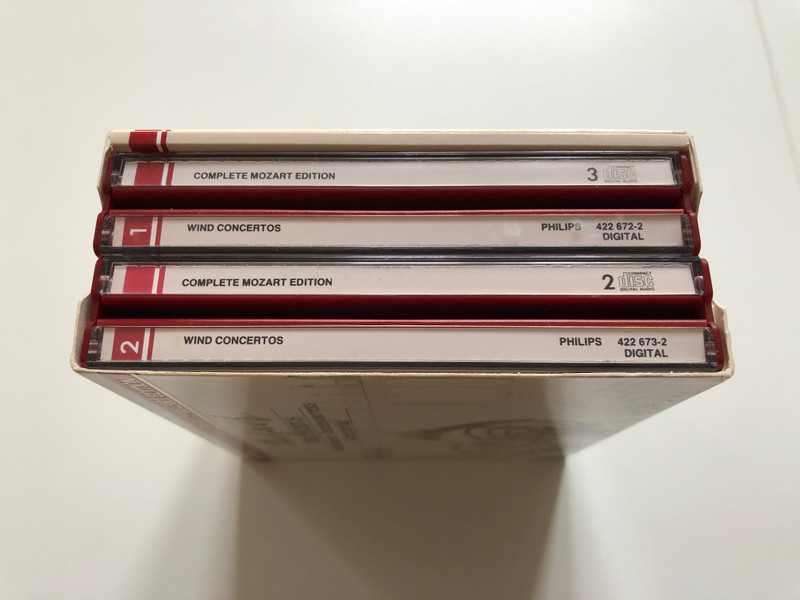 Mozart – Wind Concertos / Blaserkonzerte, Concertos pour vents, Concerti per fiati / Complete Mozart Edition / Philips 5x Audio CD 1991 / 422 509-2
