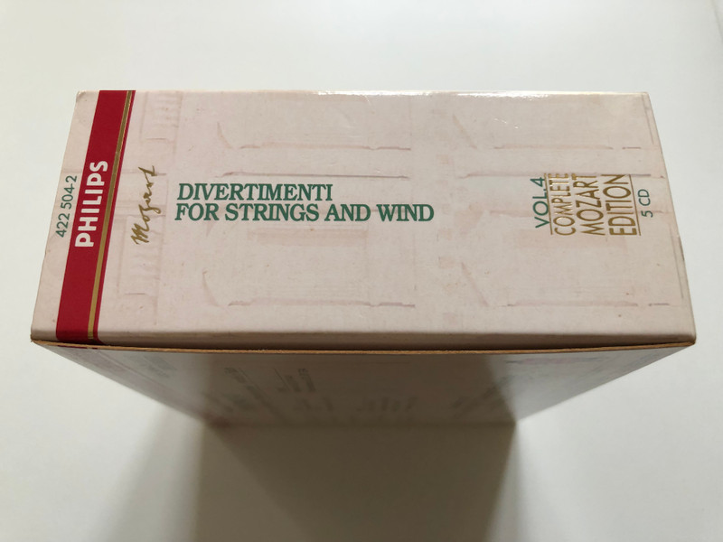 Mozart - Divertimenti - Strings And Wind / Complete Mozart Edition / Philips 5x Audio CD 1990 / 422 504-2