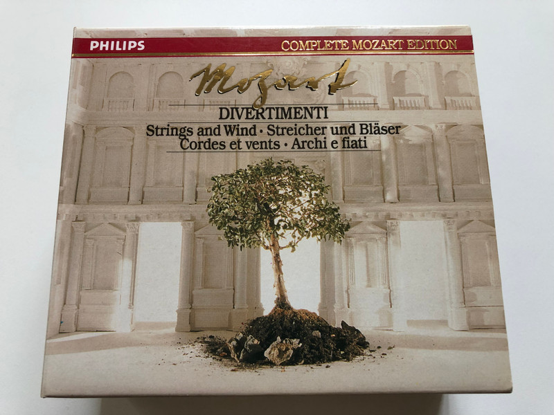 Mozart - Divertimenti - Strings And Wind / Complete Mozart Edition / Philips 5x Audio CD 1990 / 422 504-2