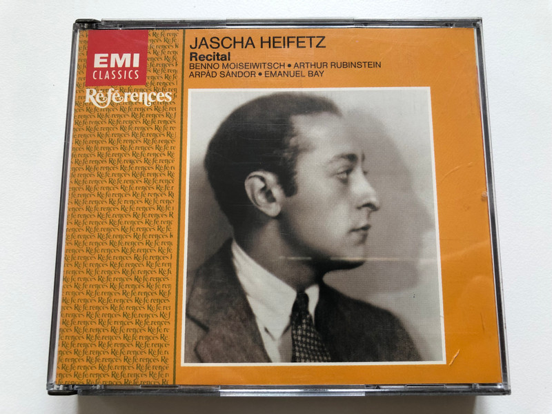 Jascha Heifetz - Recital - Benno Moiseiwitsch, Arthur Rubinstein, Arpad Sandor, Emanuel Bay / Références / EMI Classics 2x Audio CD 1993 Mono / CHS 7649292
