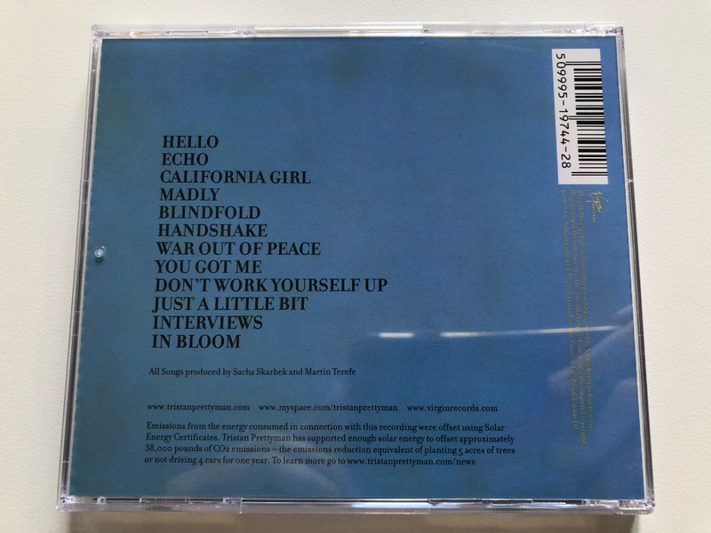 Tristan Prettyman – Hello...X / Virgin Records America, Inc. Audio CD 2008 / 509995 19744 28