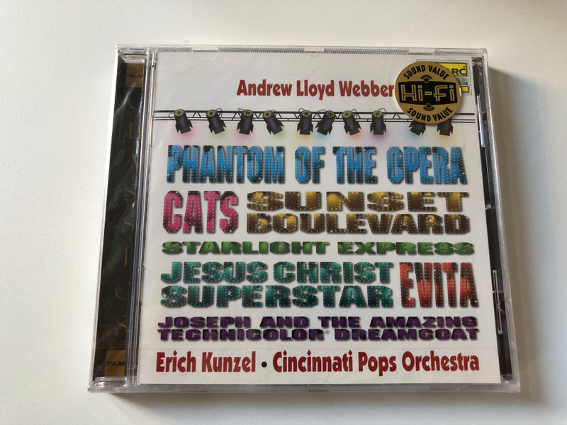 Andrew Lloyd Webber - Phantom Of The Opera, Cats, Sunset Boulevard, Starlight Express, Jesus Christ Superstar, Evita, Joseph And The Amazing Technicolor Dreamcoat / Erich Kunzel, Cincinnati Pops Orchestra / Telarc Audio CD 1996 / CD-80405