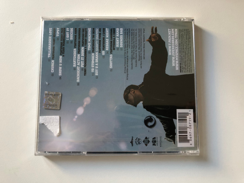 T-Pain – Epiphany / Includes The #1 Hit 'Buy U A Drank' (Shawty Snappin') & 'Bartender', Appearances By Akon, Yung Joc, Shawnna, Cham & Kardinal Offishall / Nappy Boy Entertainment Audio CD 2007 / 88697087192
